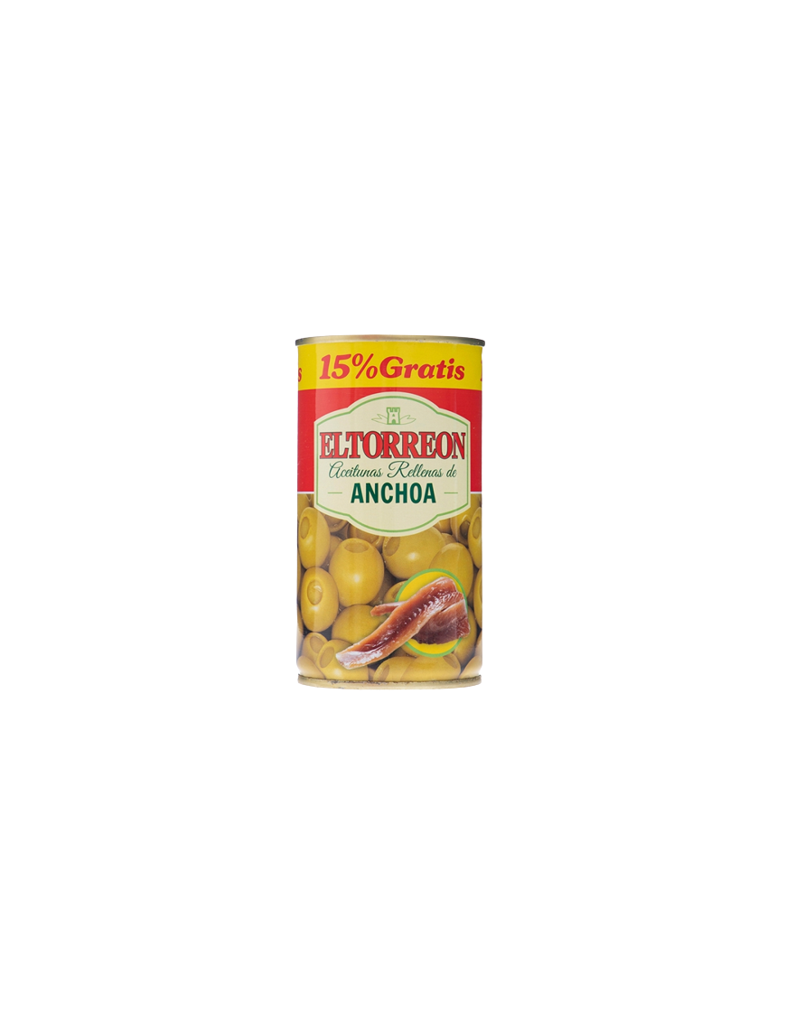 ACEITUNA EL TORREON RELLENA ANCHOA L/350GR+15%GRAT