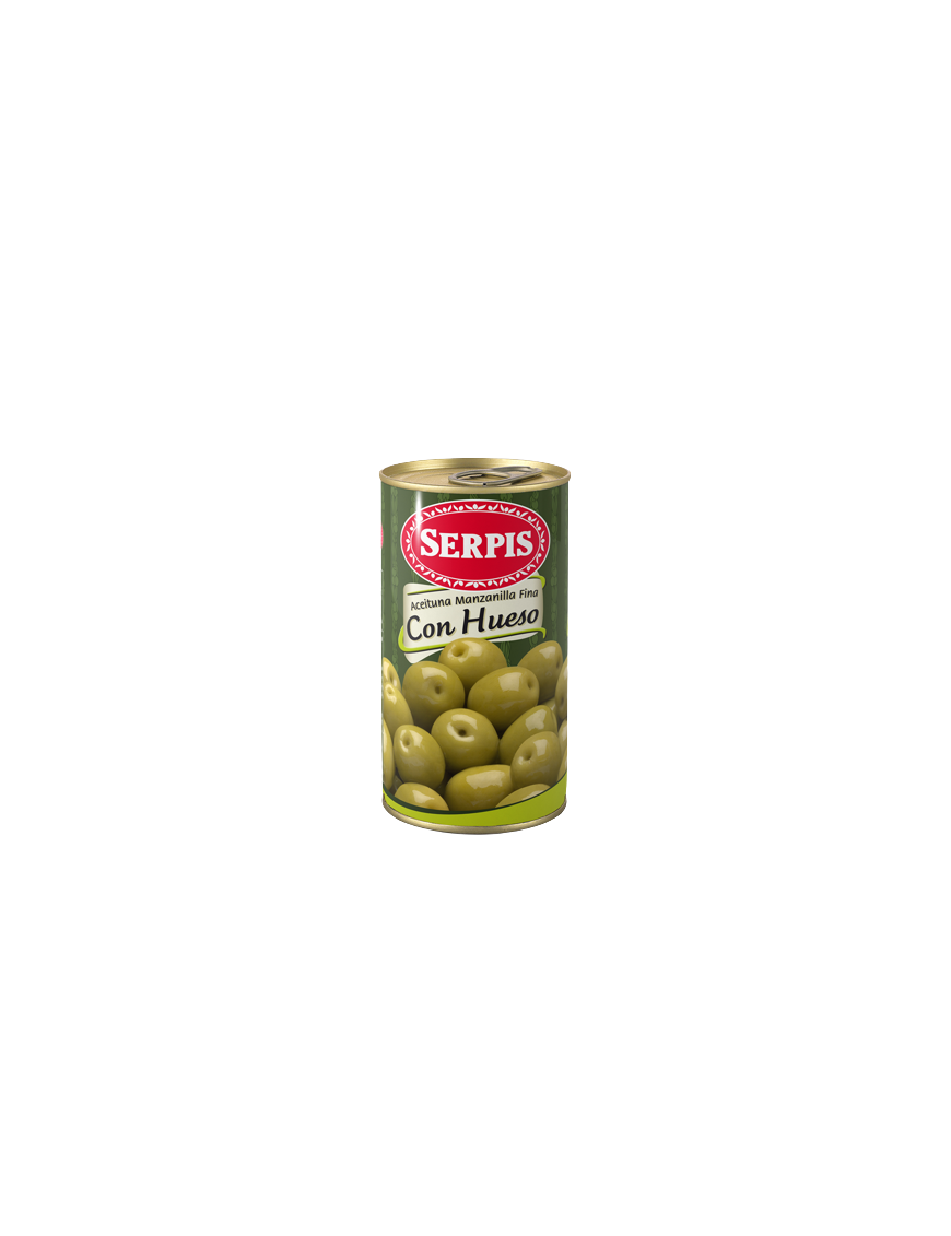 ACEITUNA SERPIS VERDE C/HUESO MANZANILLA L/300GR