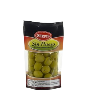 ACEITUNA SERPIS VERDE DESHUESADA BOLSA 65 GR