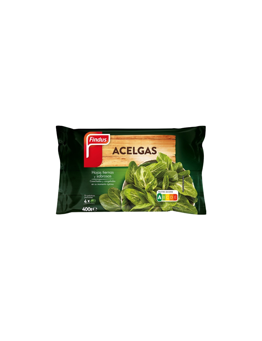 ACELGA CONGELADA  HOJAS  FINDUS BOLSA 400 GR