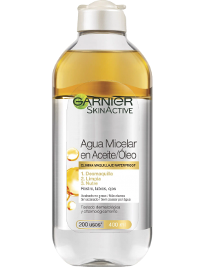 AGUA MICELAR GARNIER EN ACEITE TODO EN 1 B/400 ML