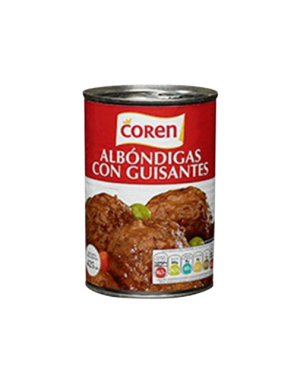 ALBONDIGAS C/GUISANTES LOURIÑO/COREN L/425 GR