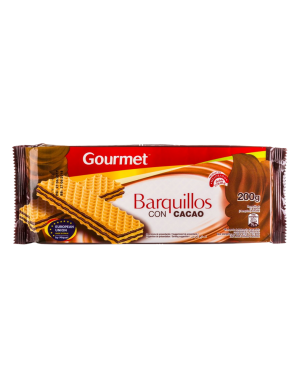 GALLETAS GOURMET BARQUILLO CHOCO P/350GR