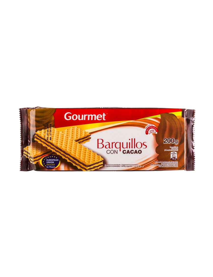 GALLETAS GOURMET BARQUILLO CHOCO P/350GR