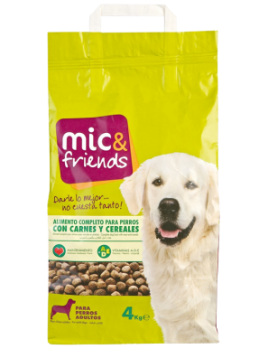 COMIDA PERRO MIC&FRIENDS CARNES CEREAL B/4 KG