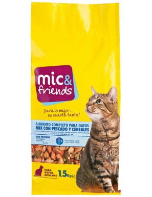 COMIDA GATO MIC&FRIENDS ESTERILIZADOS B/1,5 KG