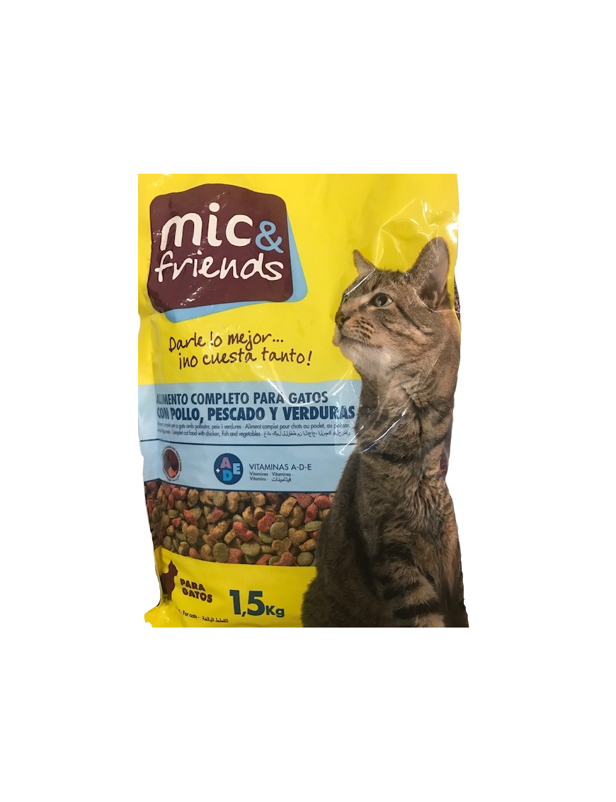 COMIDA GATO MIC&FRIENDS MIX CARNE B/1.5 KG