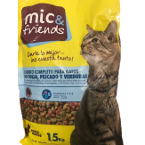 COMIDA GATO MIC&FRIENDS MIX CARNE B/1.5 KG