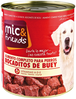 COMIDA PERRO MIC&FRIENDS BUEY L/720 GR