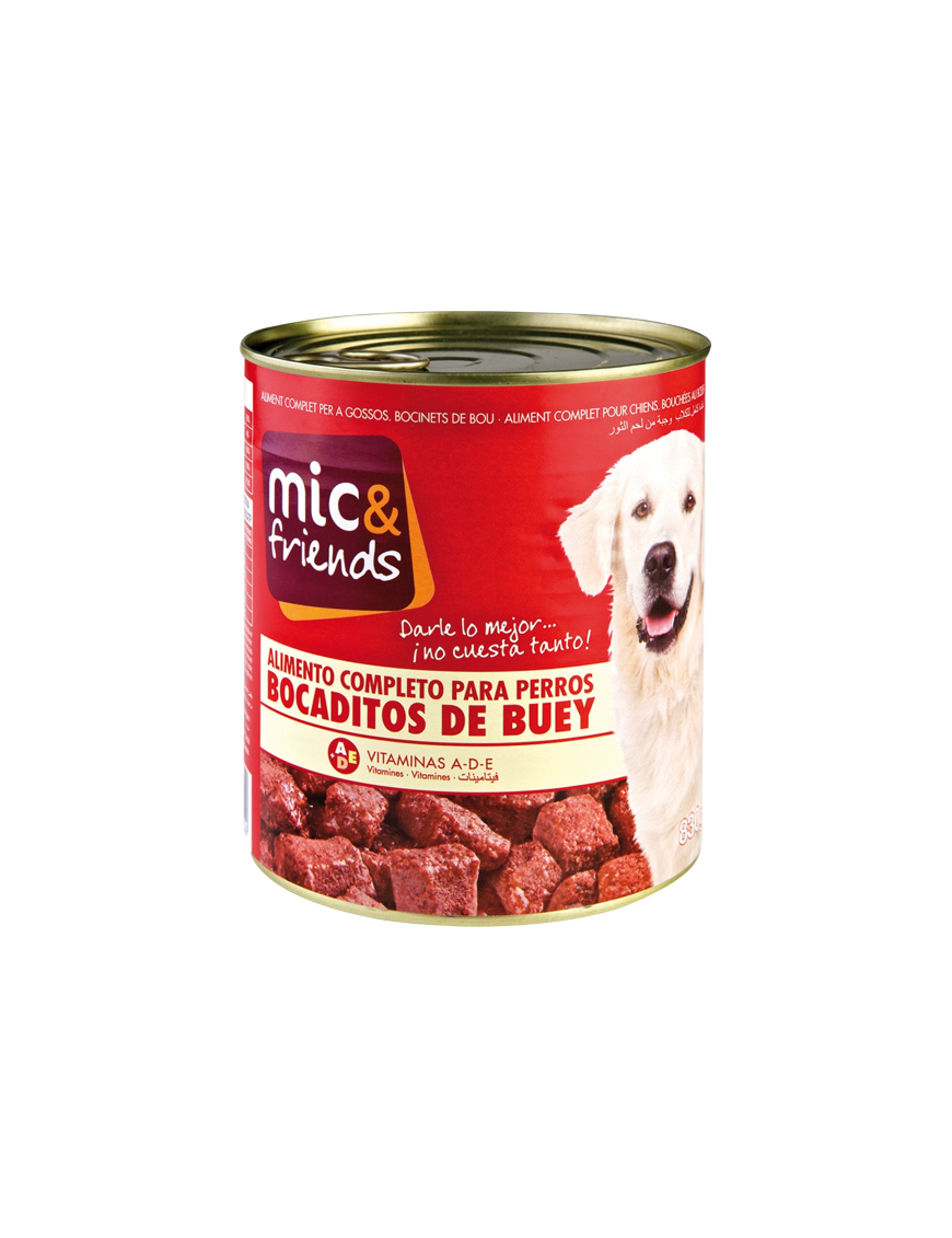 COMIDA PERRO MIC&FRIENDS BUEY L/720 GR