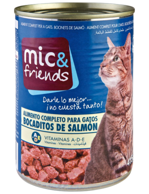 COMIDA GATO MIC&FRIENDS SALMON L/415 GR