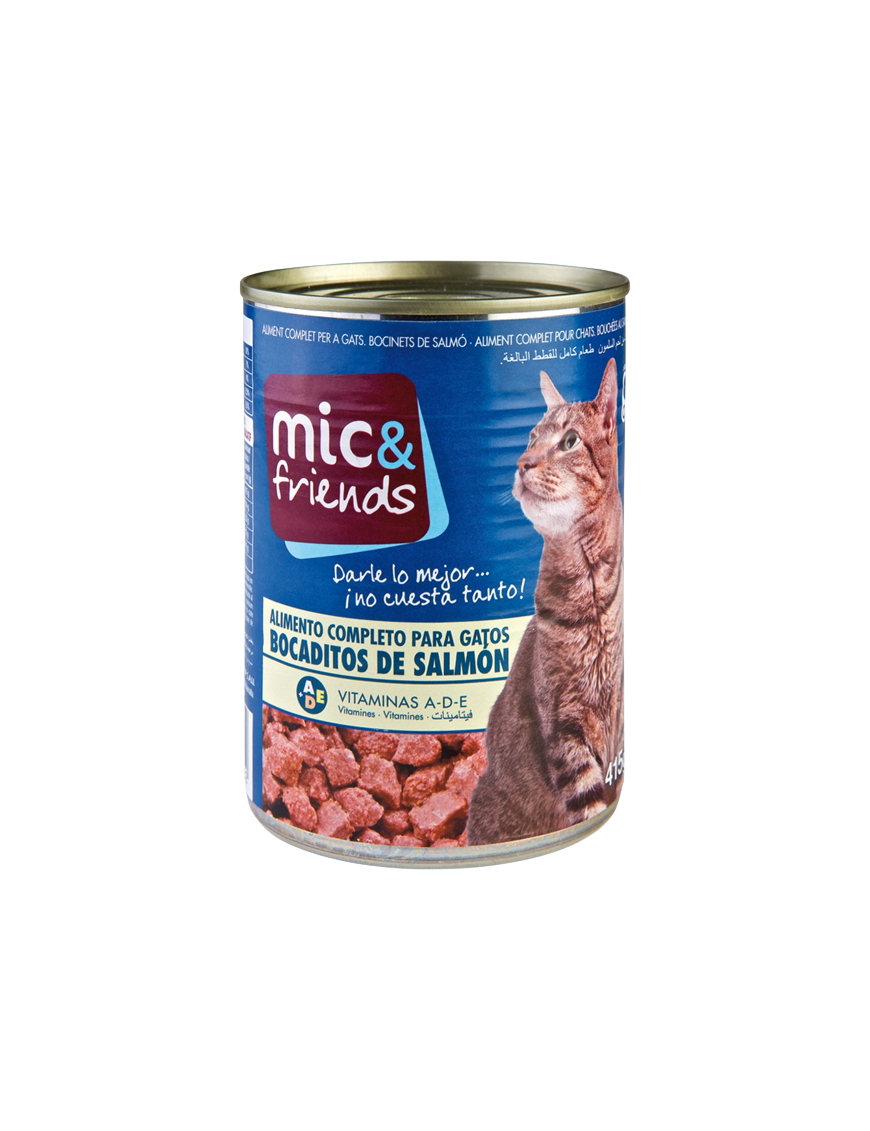 COMIDA GATO MIC&FRIENDS SALMON L/415 GR