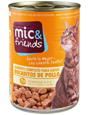 COMIDA GATO MIC&FRIENDS POLLO L/415 GR