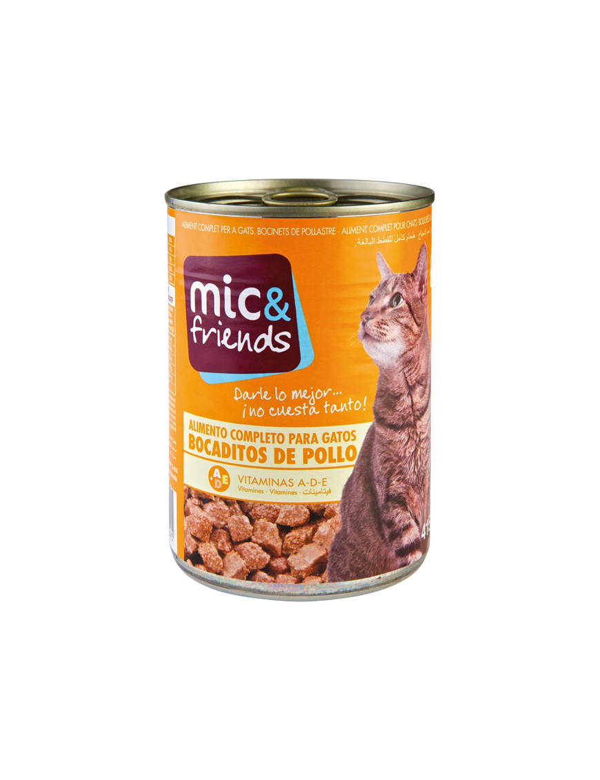 COMIDA GATO MIC&FRIENDS POLLO L/415 GR