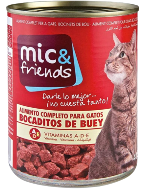 COMIDA GATO MIC&FRIENDS BUEY L/415 GR