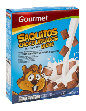 CEREALES GOURMET RELLENOS LECHE P/500GR