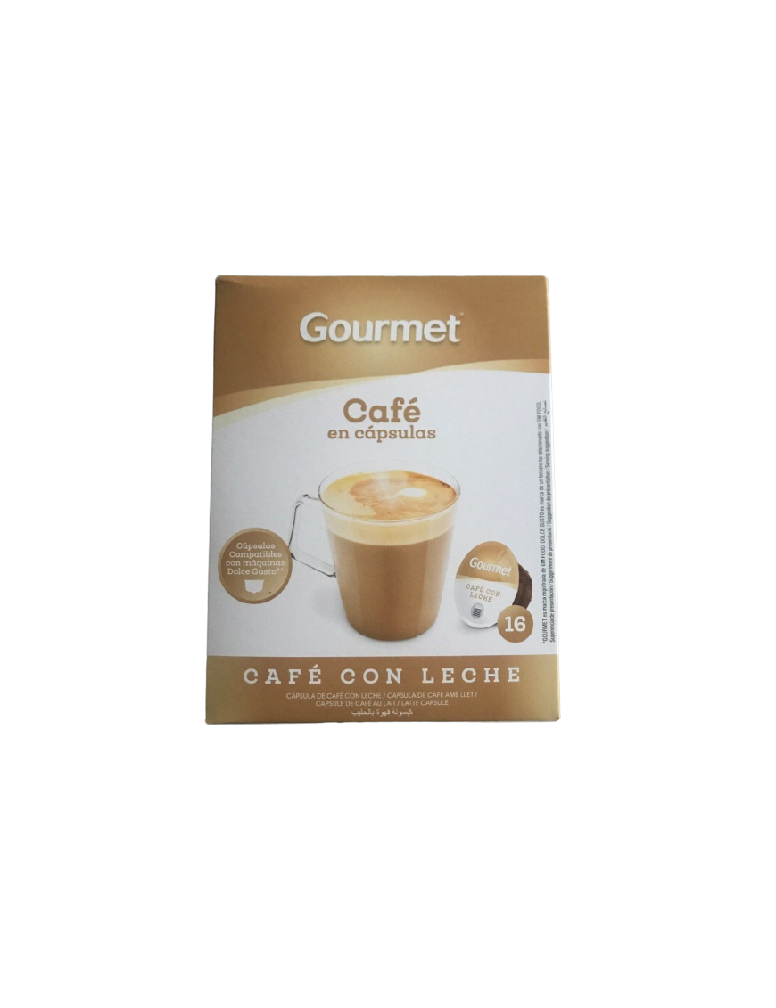 CAFE GOURMET CON LECHE CAPSULAS 16 UD