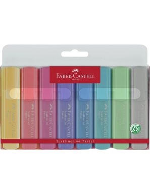 PP SUBRAYADOR FABER-CASTELL PASTEL PAQUETE 8 UD