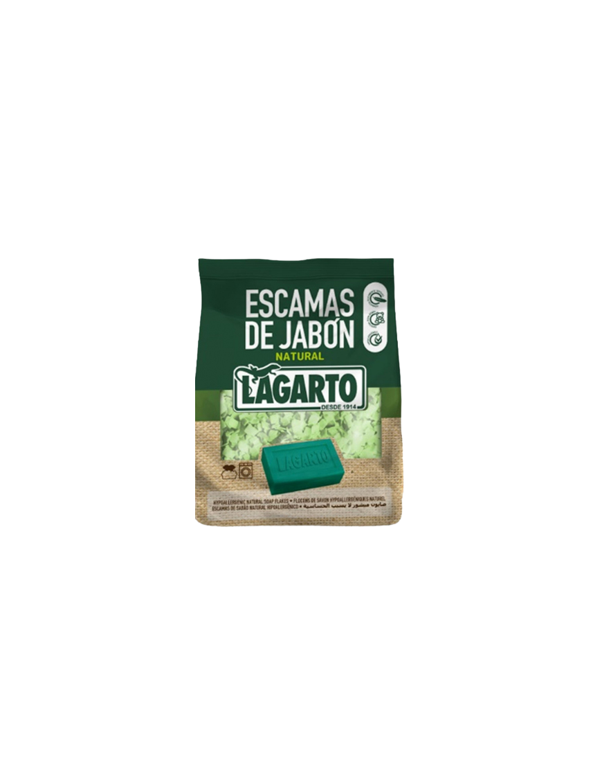 DETERGENTE LAGARTO JABON NATURAL ESCAMAS B/400 GR