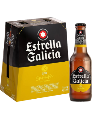 CERVEZA E.GALICIA SIN GLUTEN 4.7% PACK/6 B/25CL