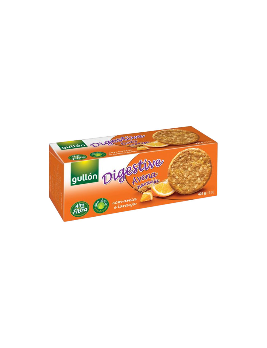 GALLETAS GULLON DIGESTIVE AVENA NARANJA P/425 GR