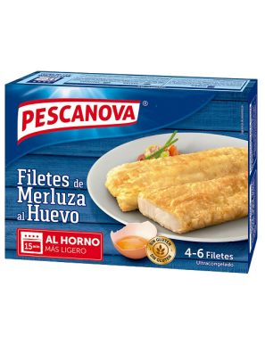 MERLUZA PESCANOVA FILETE AL HUEVO S/GLUTEN P/400