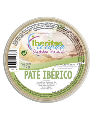 PATE IBERITOS IBERICO S/GLUTEN/LACTOSA L/140GR