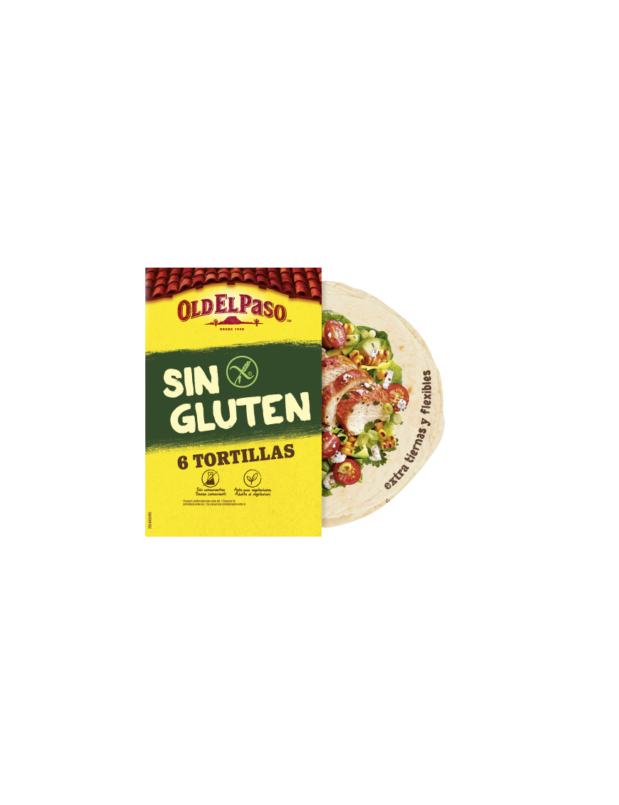 S/GLUTEN OLD EL PASO TORTILLA MEJICANA P/6 UD