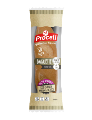 S/GLUTEN PROCELI PAN BAGUETTE RUSTICA P/120 GR