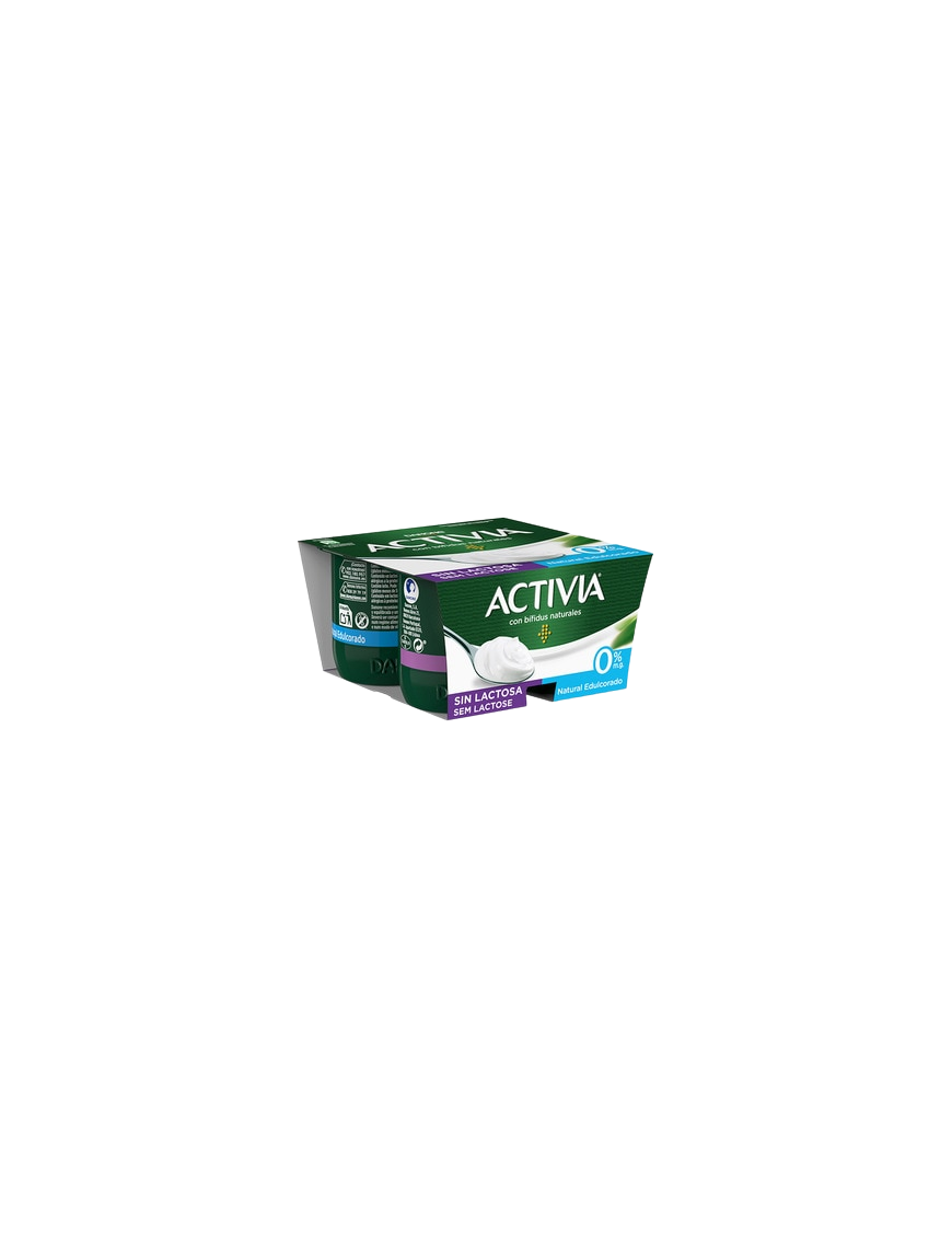 DANONE ACTIVIA 0% NAT. EDULC S/LACTOSA PACK-4UD