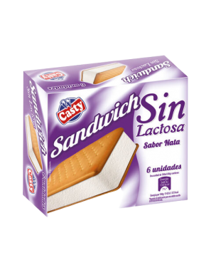 HELADO CASTY SANDWICH NATA SIN LACTOSA PACK-6U