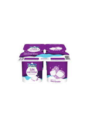 KAIKU YOGUR SIN LACTOSA NATURAL AZUCARADO P/4-UD