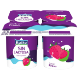 KAIKU YOGUR SIN LACTOSA SABOR FRESA PACK-4 UD