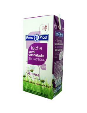 LECHE RENY/P.ASTURIA SIN LACTOSA SEMID.BRICK 1 L