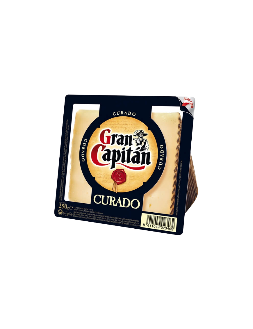 QUESO LACT.G.CAPITAN CURADO CUÑA-250.GR.