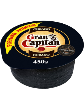 QUESO LACT.G.CAPITAN CURADO PIEZA/450.GR.