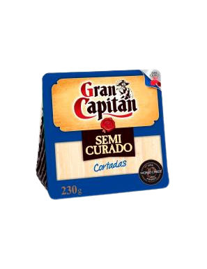 QUESO LACT.G.CAPITAN SEMI/CURD.CUÑA-CORT/230.GR.