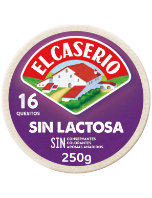 QUESO PORCIONES CASERIO SIN LACTOSA EST/16UD 250GR