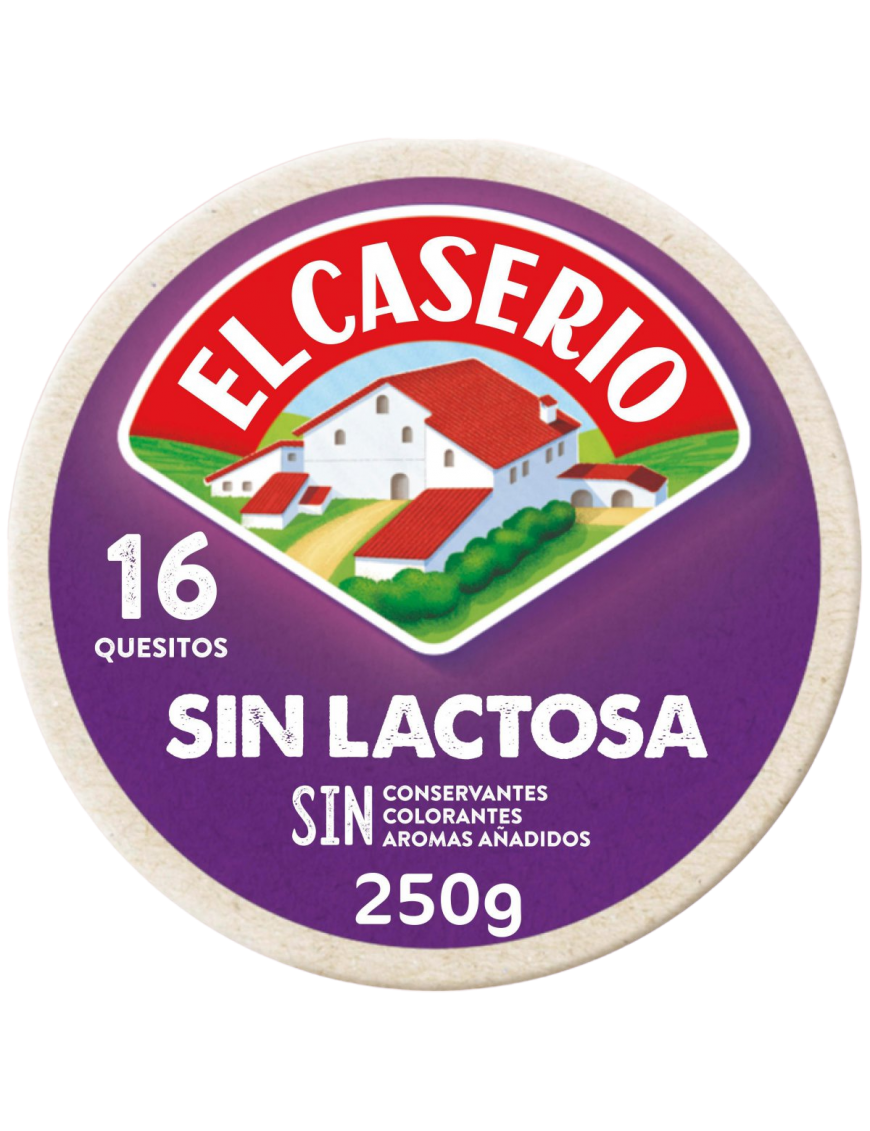 QUESO PORCIONES CASERIO SIN LACTOSA EST/16UD 250GR