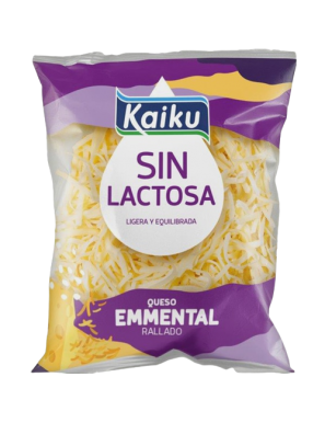 QUESO RALLADO EMMENTAL SIN LACTOSA KAIKU B/100 GR