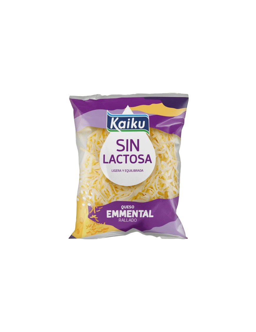 QUESO RALLADO EMMENTAL SIN LACTOSA KAIKU B/100 GR