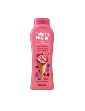 GEL BAÑO TULIPAN NEGRO YOGURT FRUTOS ROJOS B/650ML