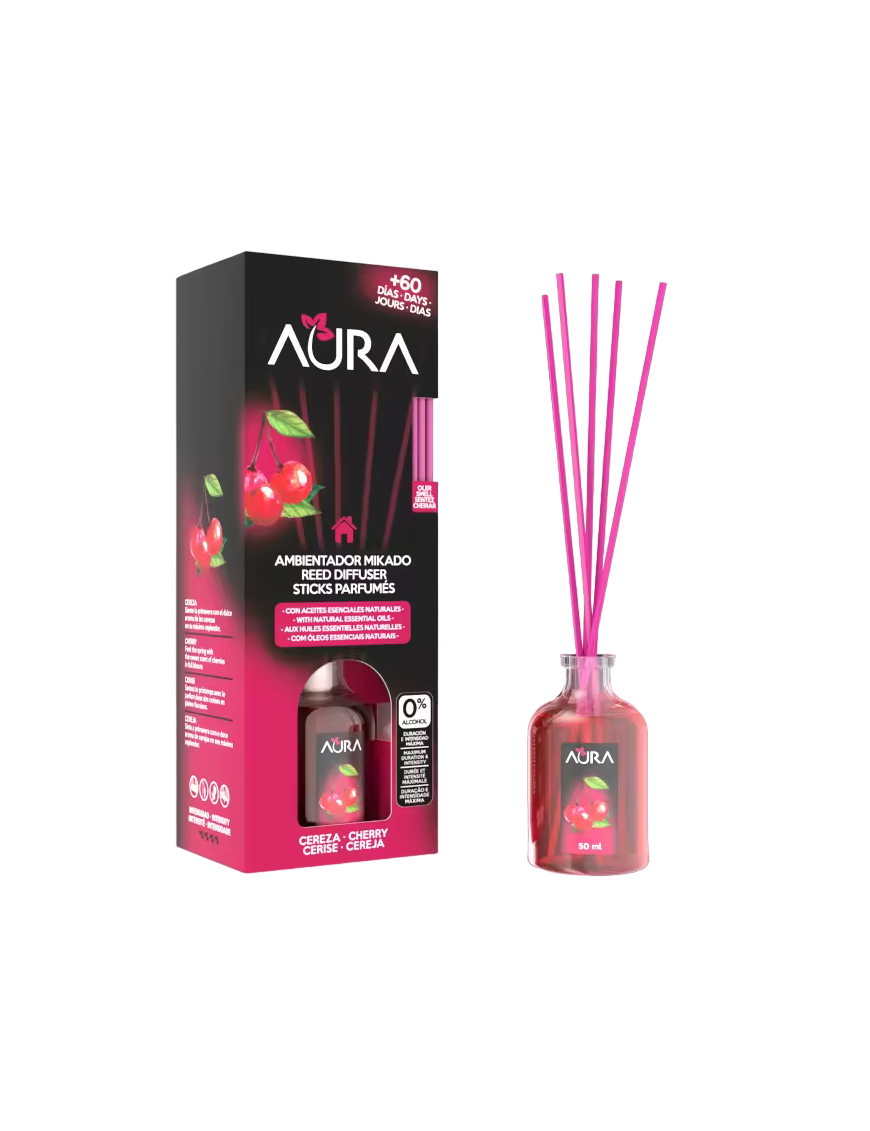 AMBIENTADOR MIKADO AURA CEREZA 50 ML.