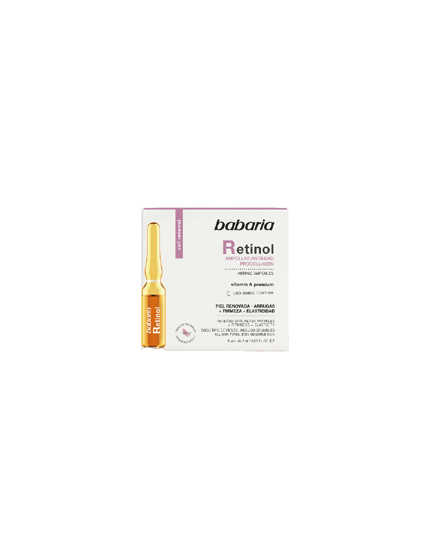 AMPOLLAS BABARIA RETINOL ANTIEDAD  PACK-5 X 2 ML.