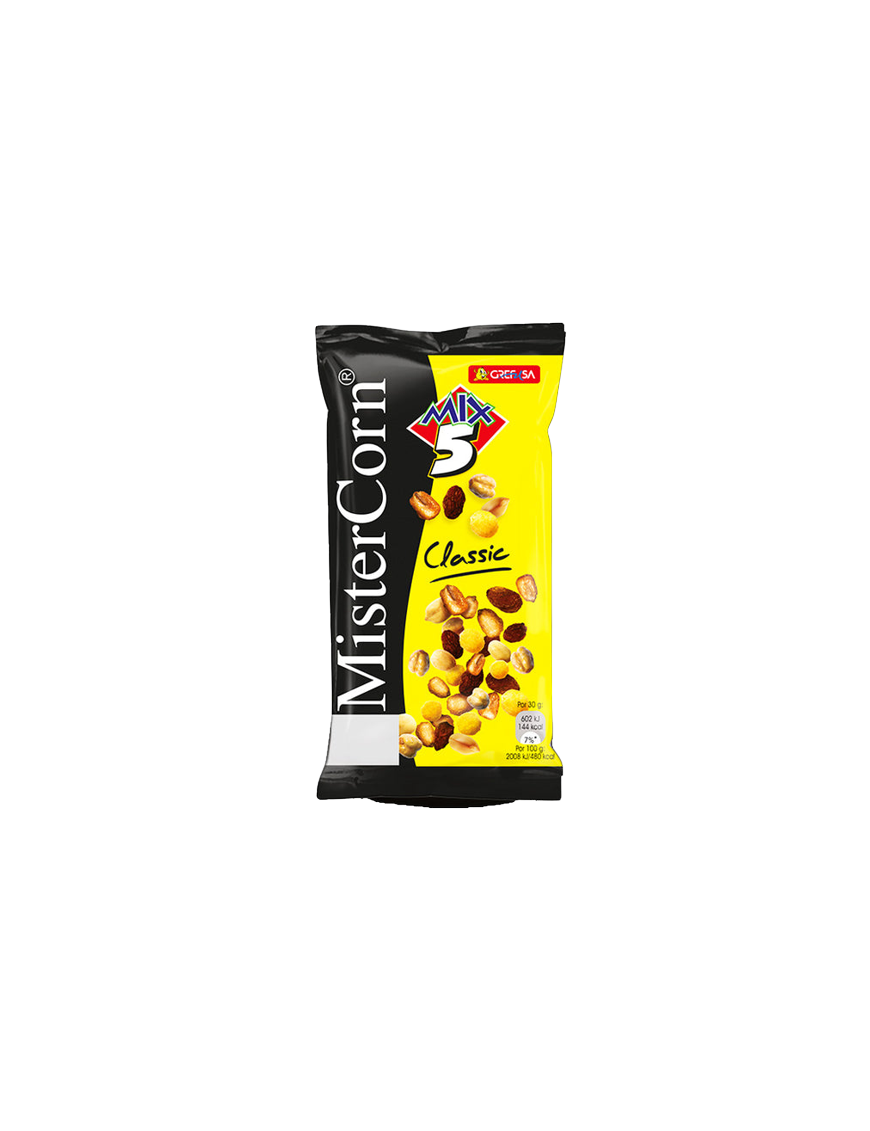 APERITIVOS MISTERCORN 5 MIX CLASSIC B/115 GR 1,3€