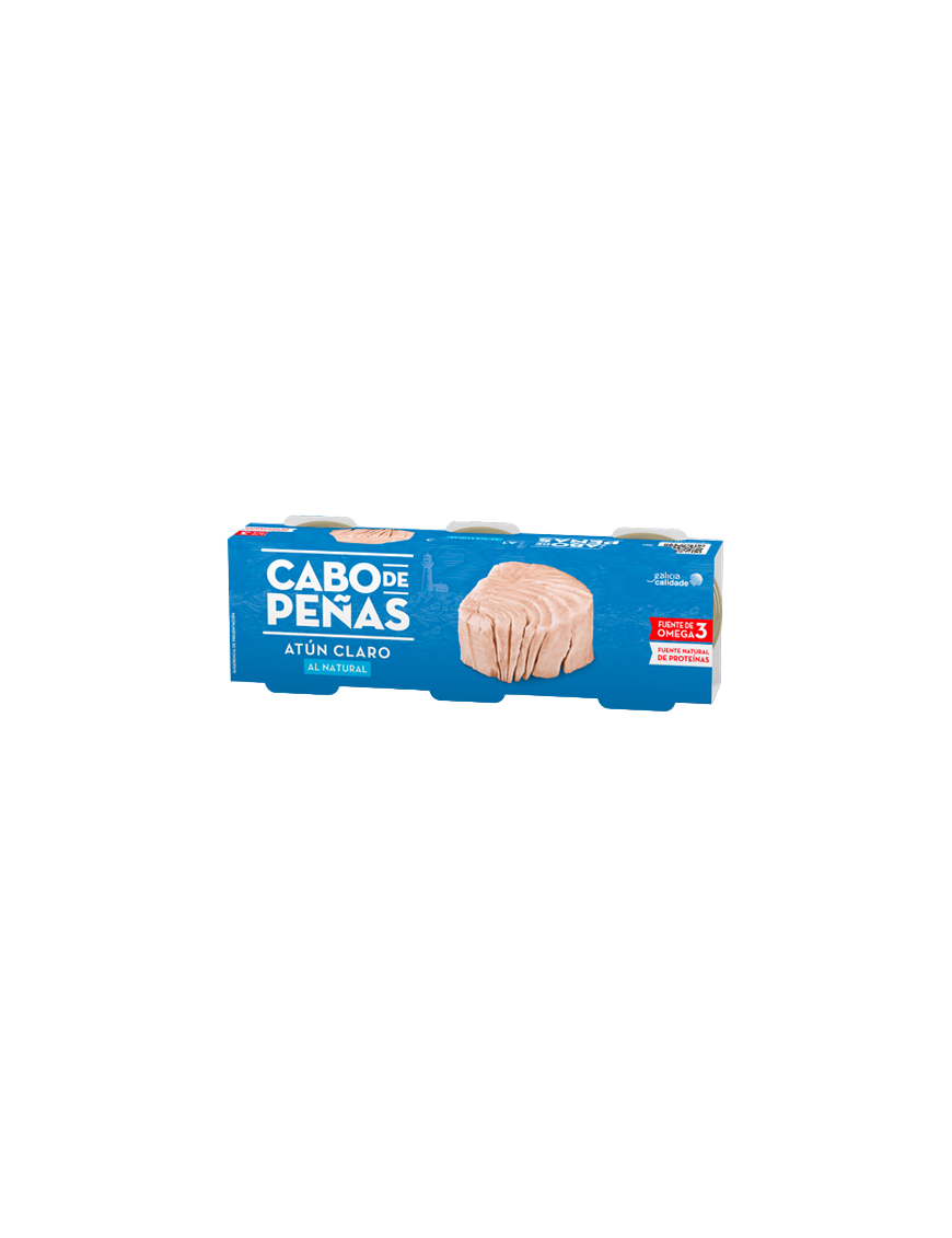 ATUN CABO PEÑAS AL NATURAL 80GR PACK-3UD