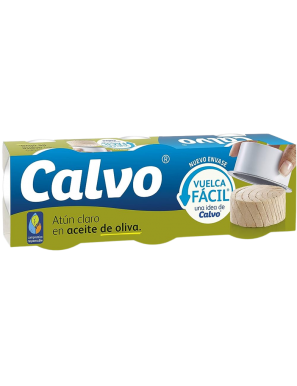 ATUN CALVO CLARO A/OLIVA 65GR P/3UD