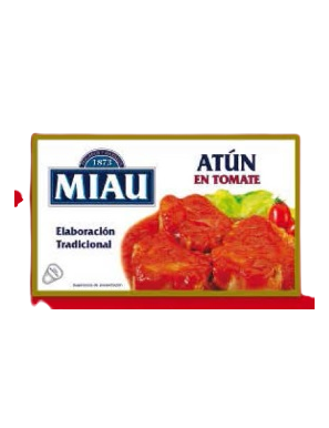 ATUN MIAU C/TOMATE L/110 GR