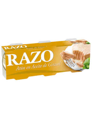 ATUN RAZO A/ VEGETAL 80 GR PACK-3 UD