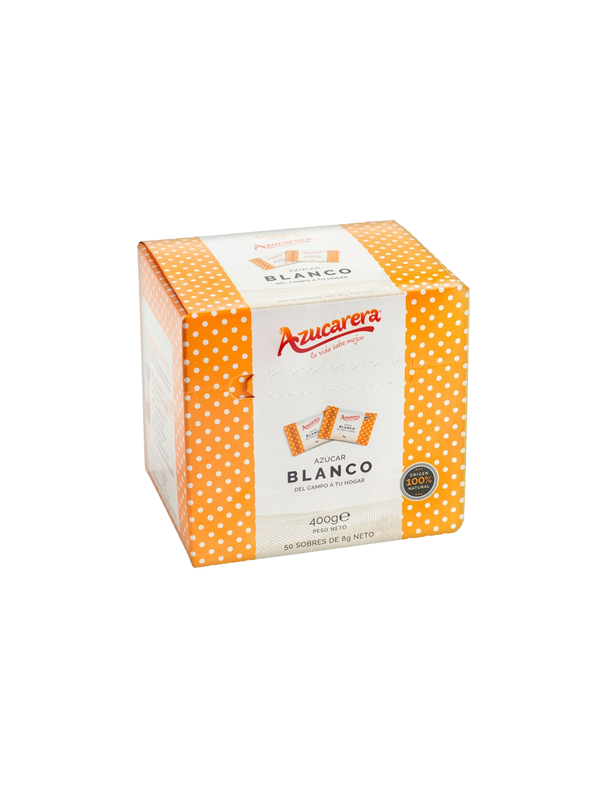 AZUCAR BLANCA AZUCARERA SOBRE 8 GR. CAJA 400 GR